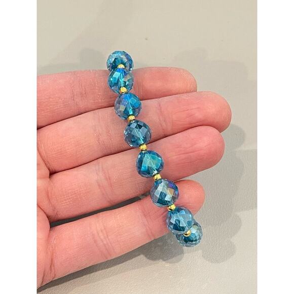 Blue Swarovski Beaded Bracelet - Picture 4 of 16